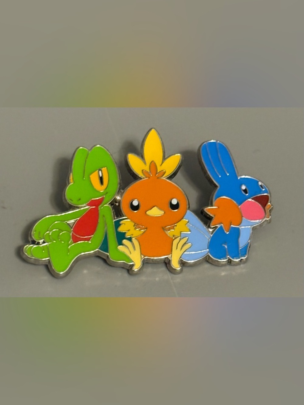 Pokémon Pin - Treeko, Torchic & Mudkip Pin - No Backing - 2014
